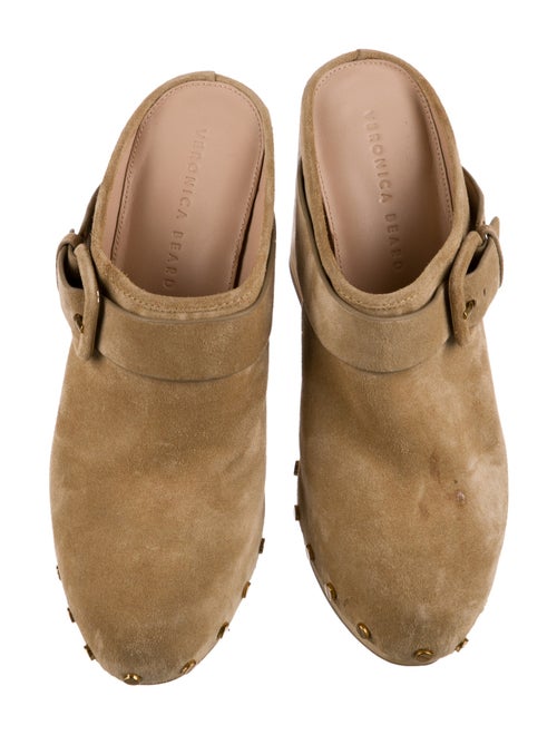 Veronica Beard Suede Studded Accents Mules