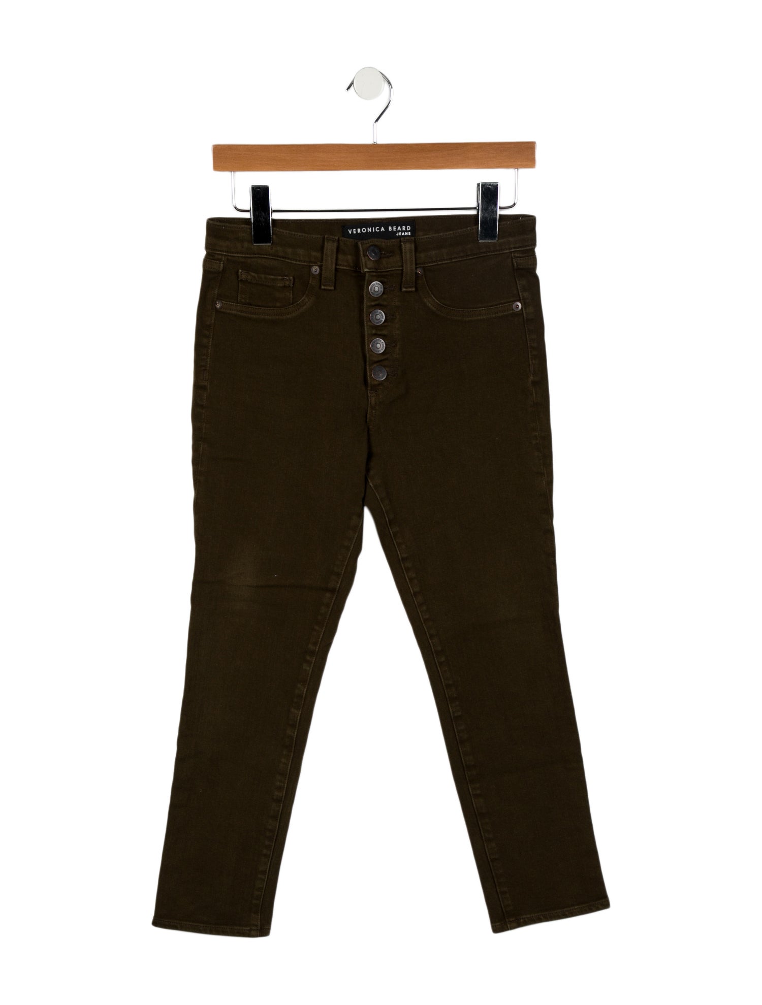 Veronica Beard Mid-Rise Straight Leg Jeans