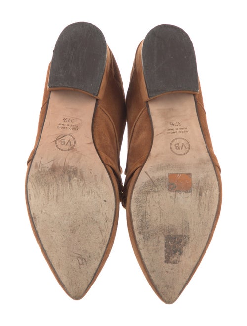 Veronica Beard Suede Chain-Link Accents Mules