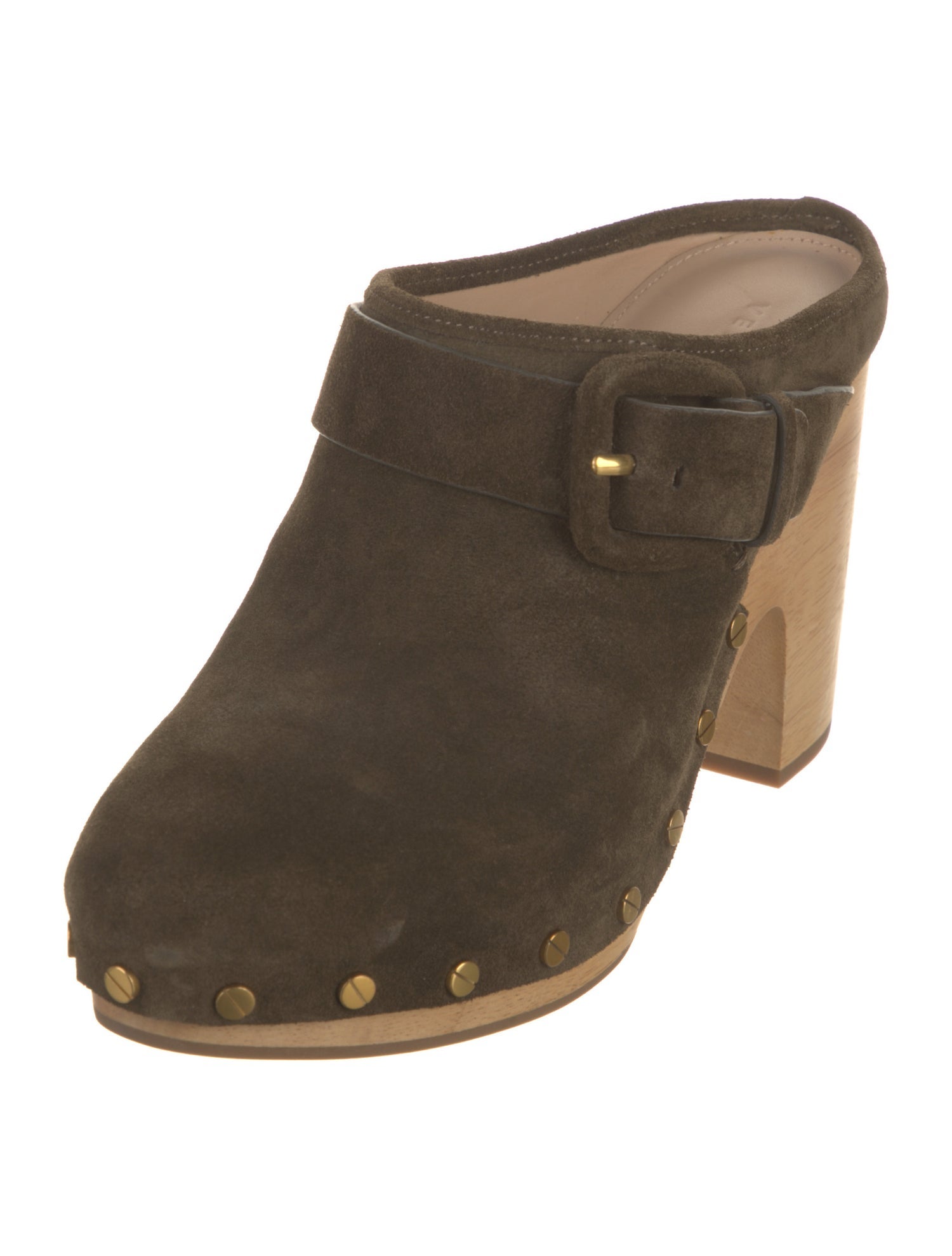 Veronica Beard Suede Studded Accents Mules