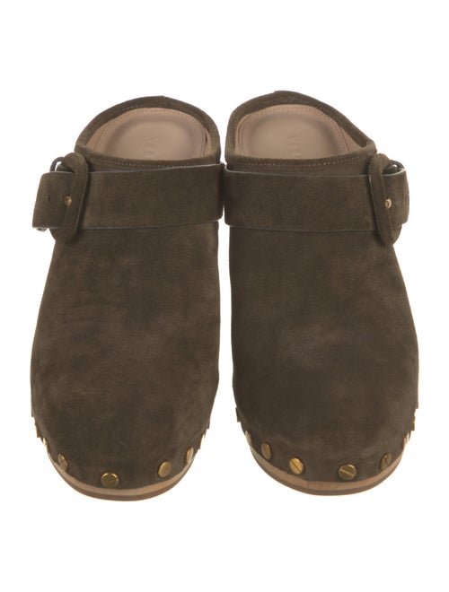 Veronica Beard Suede Studded Accents Mules