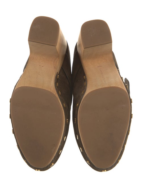 Veronica Beard Suede Studded Accents Mules