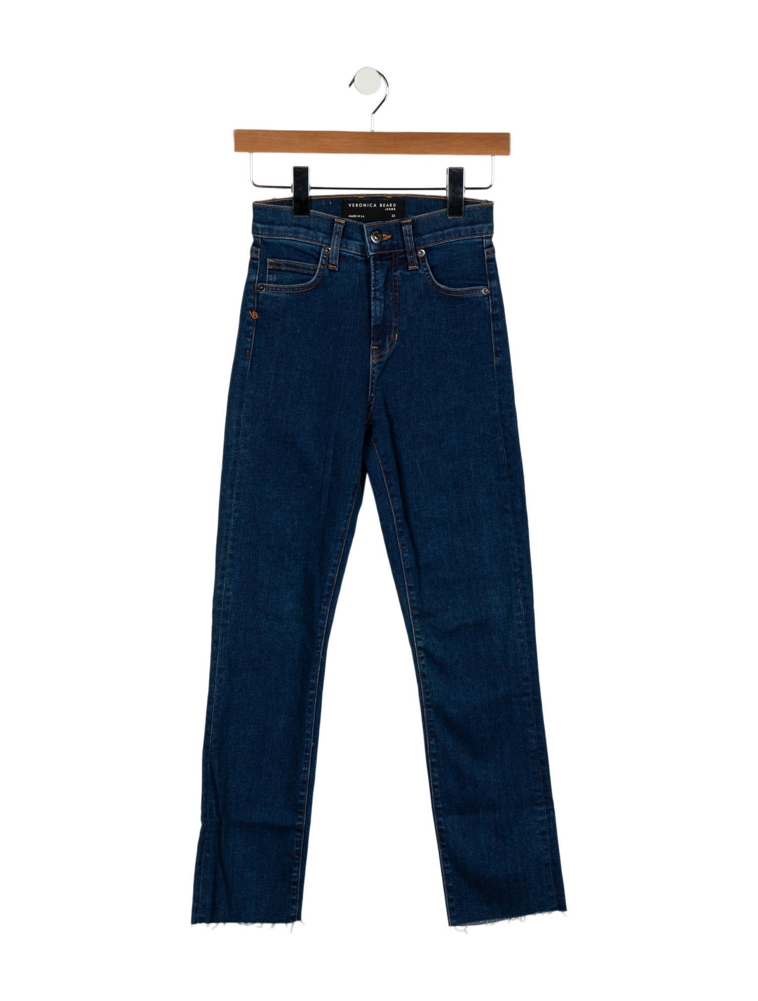 Veronica Beard Mid-Rise Straight Leg Jeans