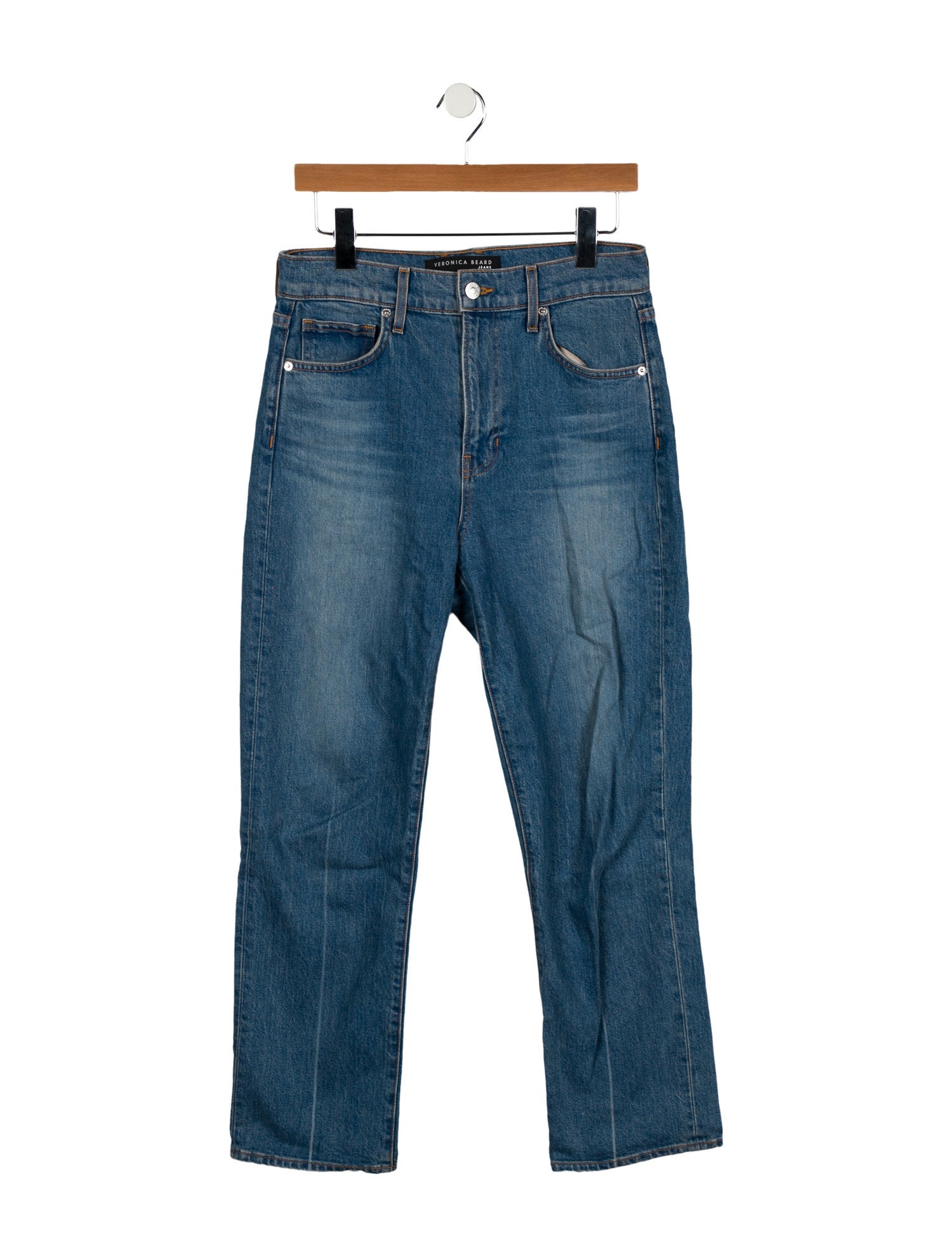 Veronica Beard High-Rise Straight Leg Jeans