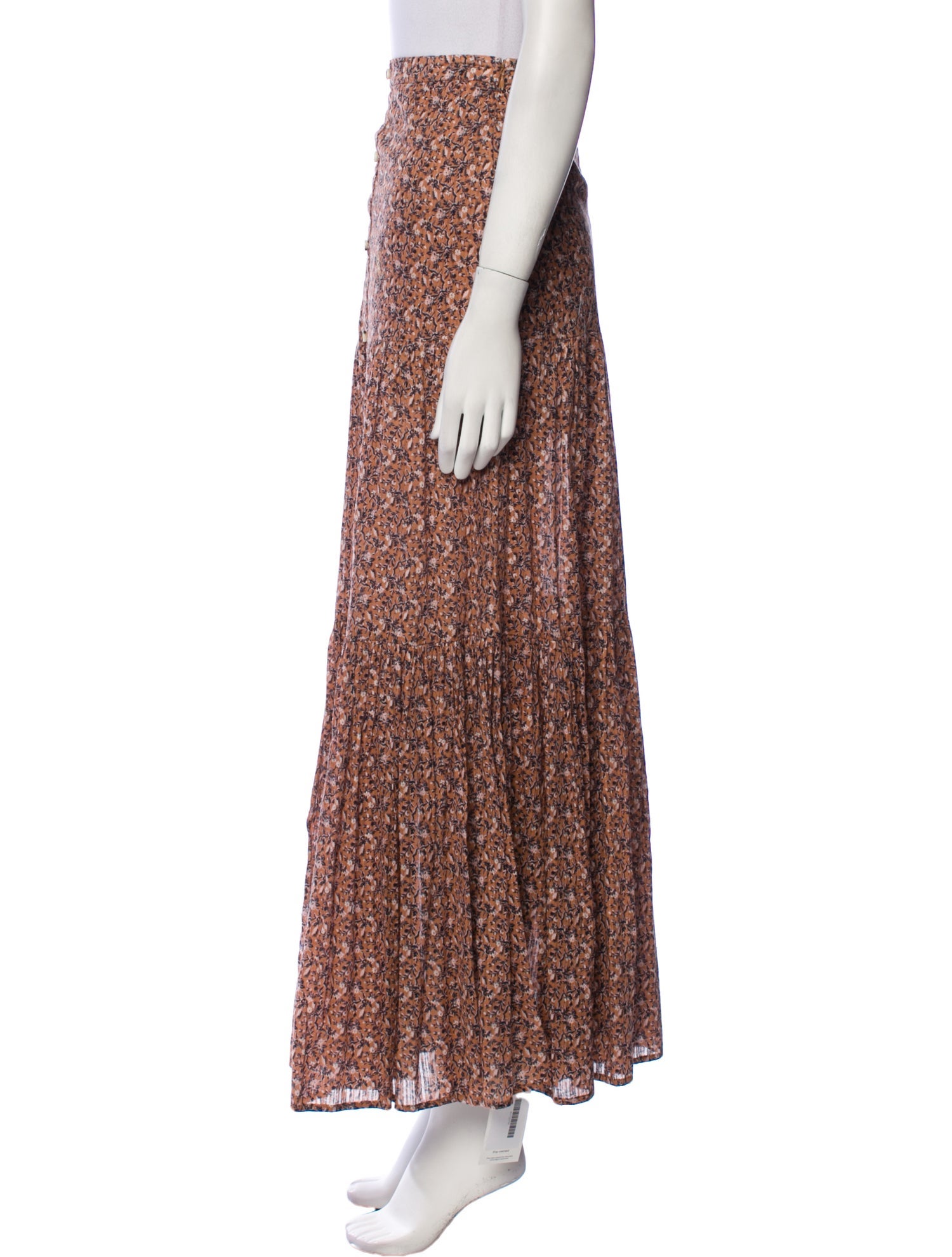Veronica Beard Floral Print Long Skirt