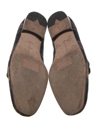 Veronica Beard Printed Chain-Link Accents Loafers