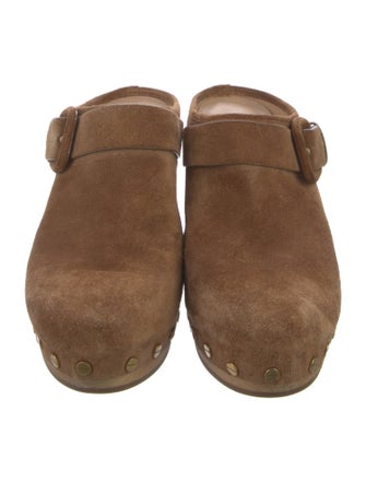 Veronica Beard Suede Studded Accents Mules