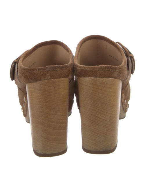 Veronica Beard Suede Studded Accents Mules