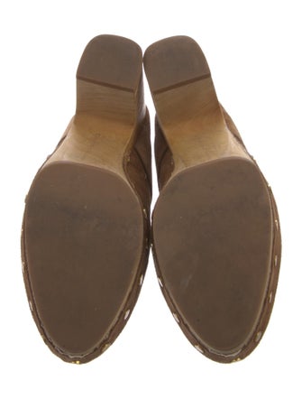 Veronica Beard Suede Studded Accents Mules