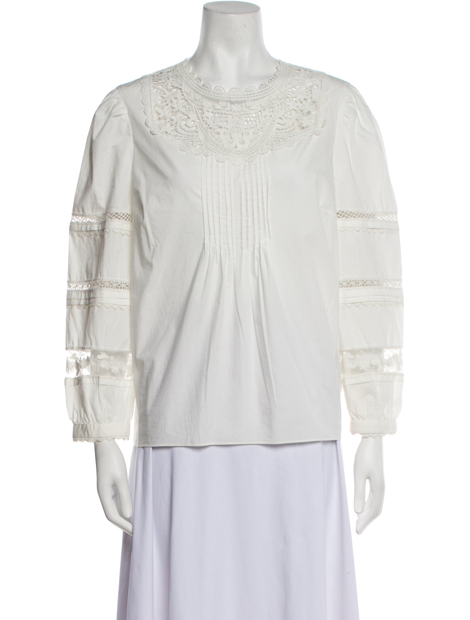 Veronica Beard Crew Neck Three-Quarter Sleeve Blouse