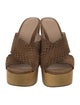Veronica Beard Suede Lasercut Accents Slides