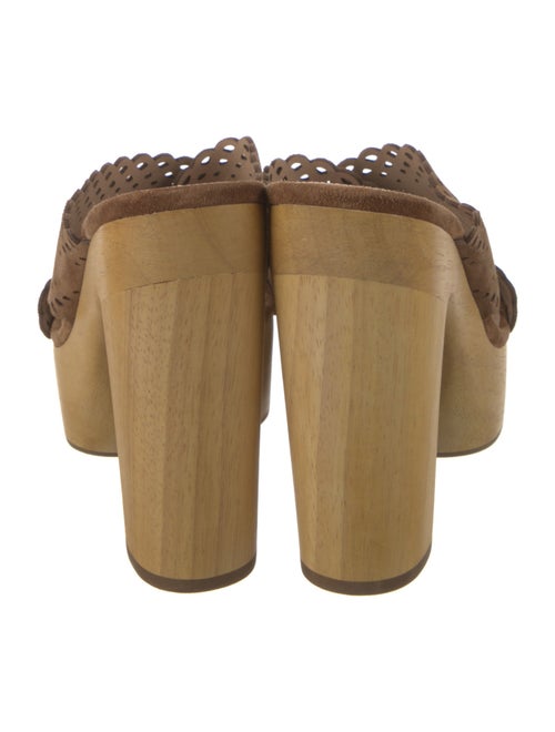 Veronica Beard Suede Lasercut Accents Slides