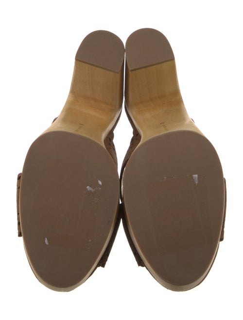 Veronica Beard Suede Lasercut Accents Slides
