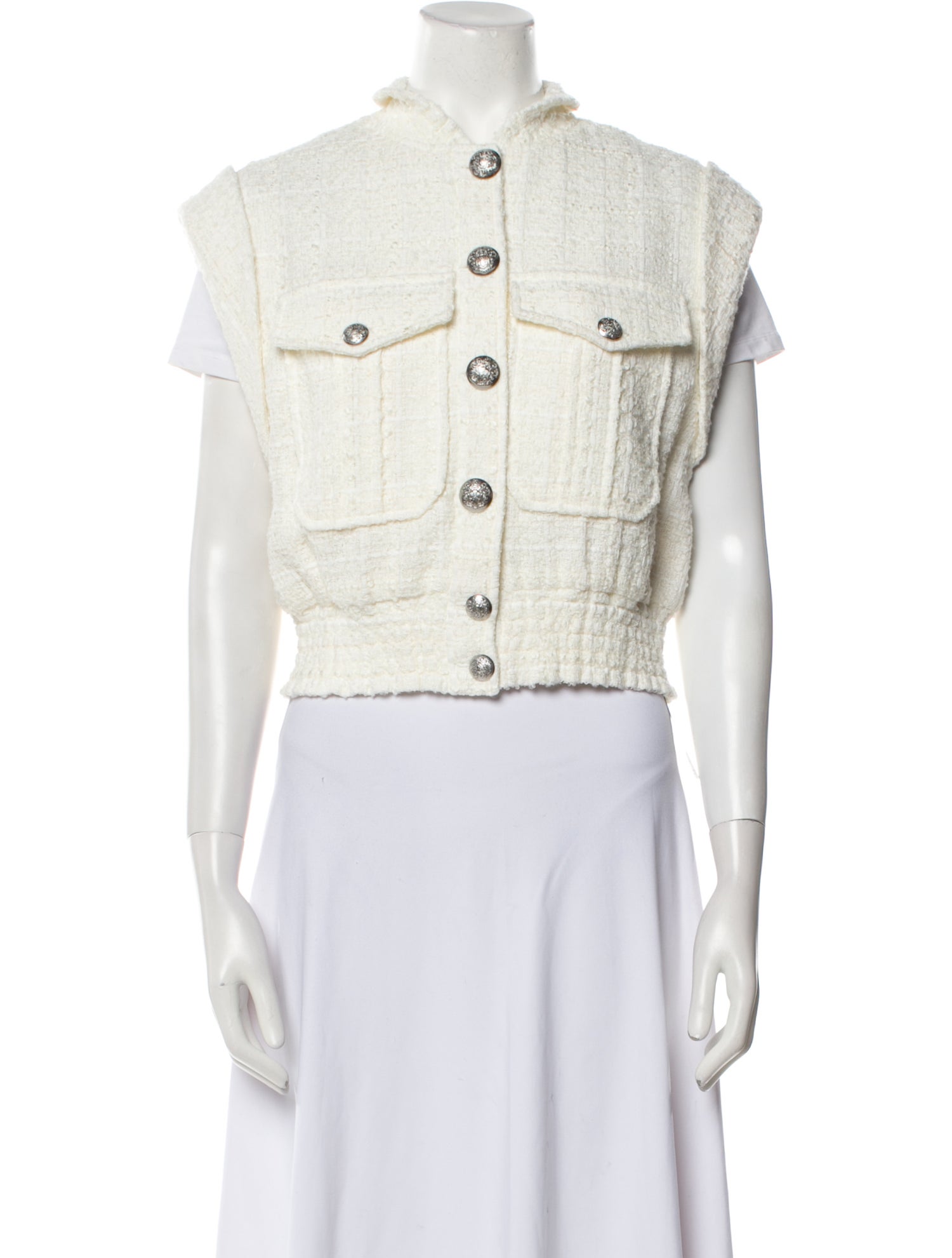 Veronica Beard Tweed Pattern Vest