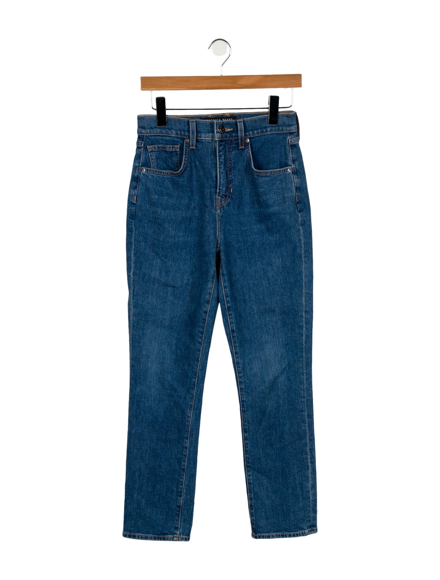 Veronica Beard High-Rise Straight Leg Jeans