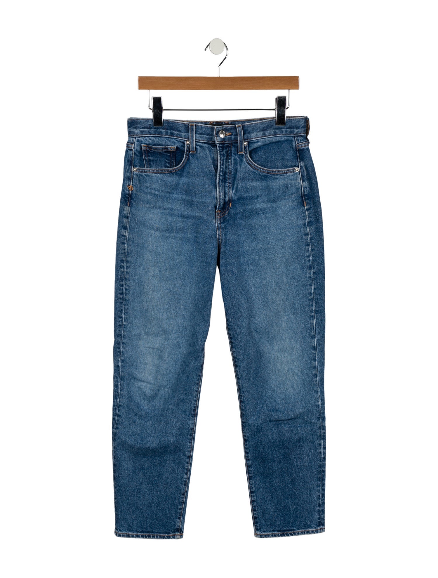Veronica Beard High-Rise Straight Leg Jeans