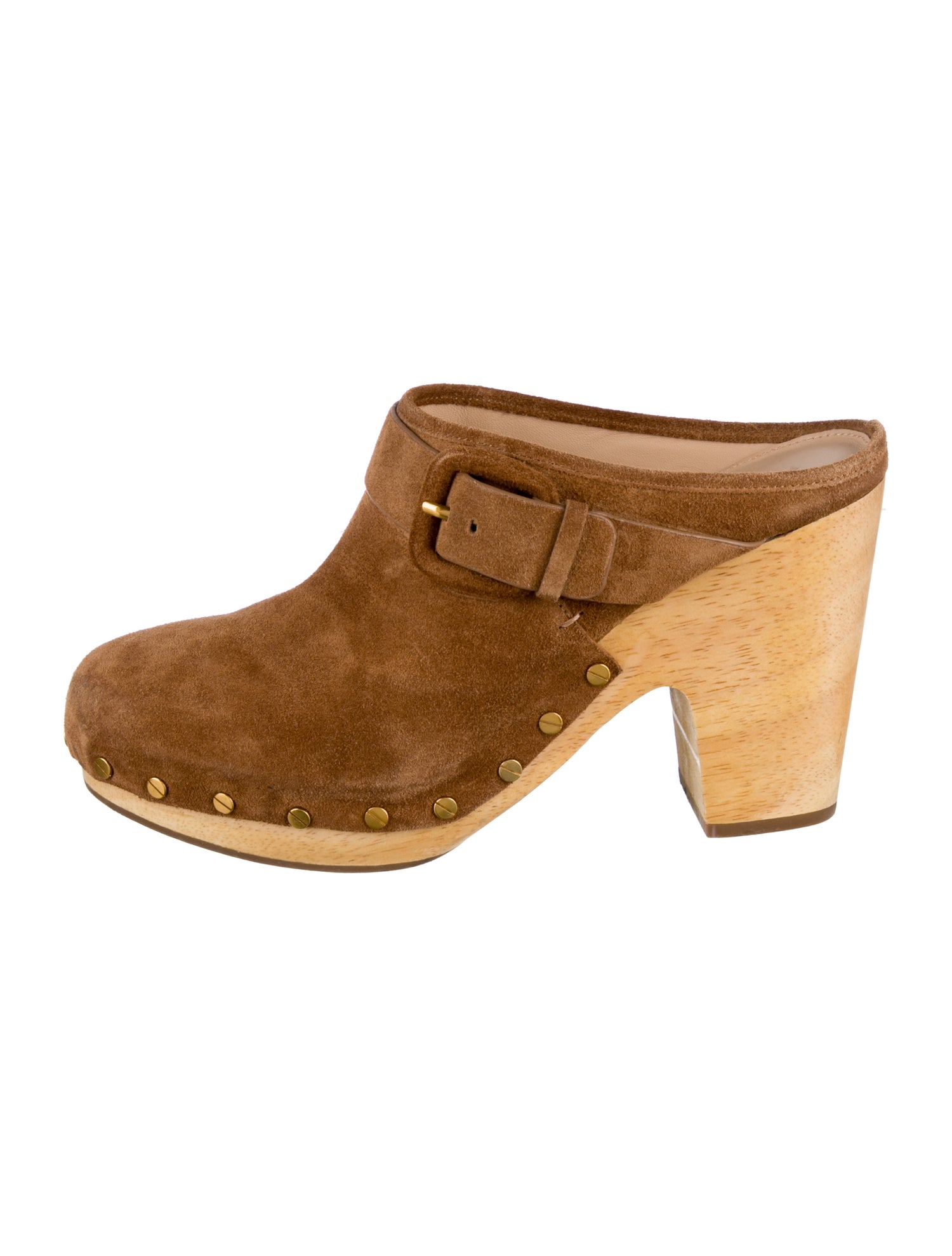 Veronica Beard Suede Studded Accents Mules