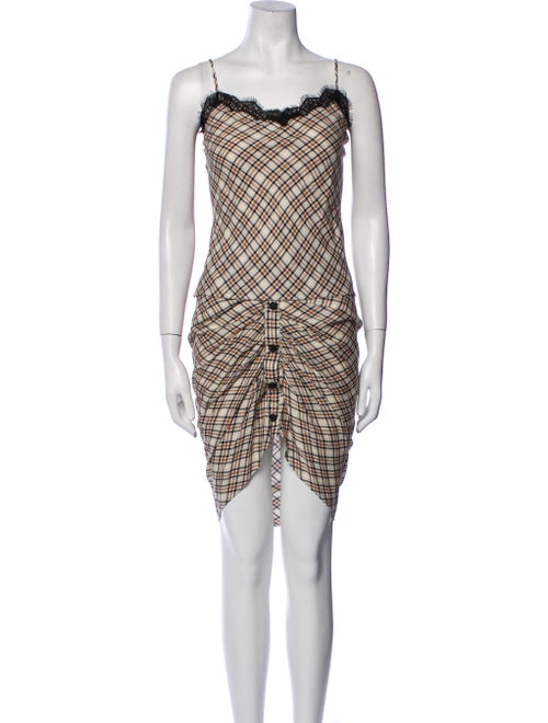 Veronica Beard Plaid Print Skirt Set