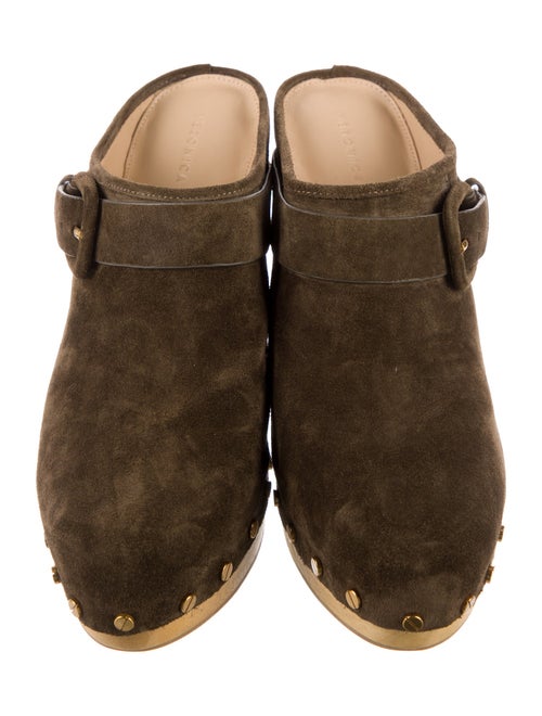 Veronica Beard Suede Studded Accents Mules