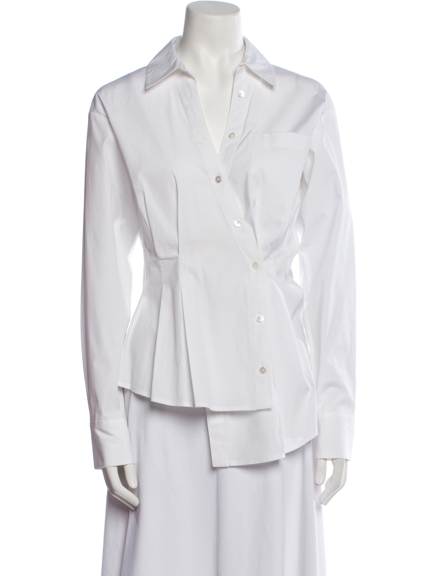 Veronica Beard Long Sleeve Button-Up Top