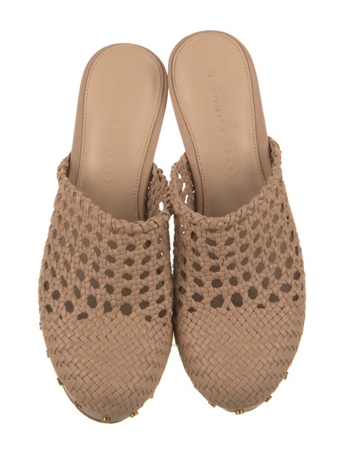 Veronica Beard Leather Studded Accents Mules