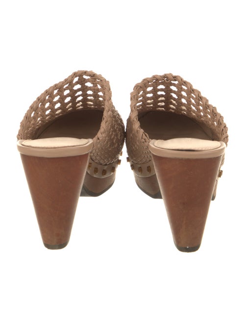 Veronica Beard Leather Studded Accents Mules