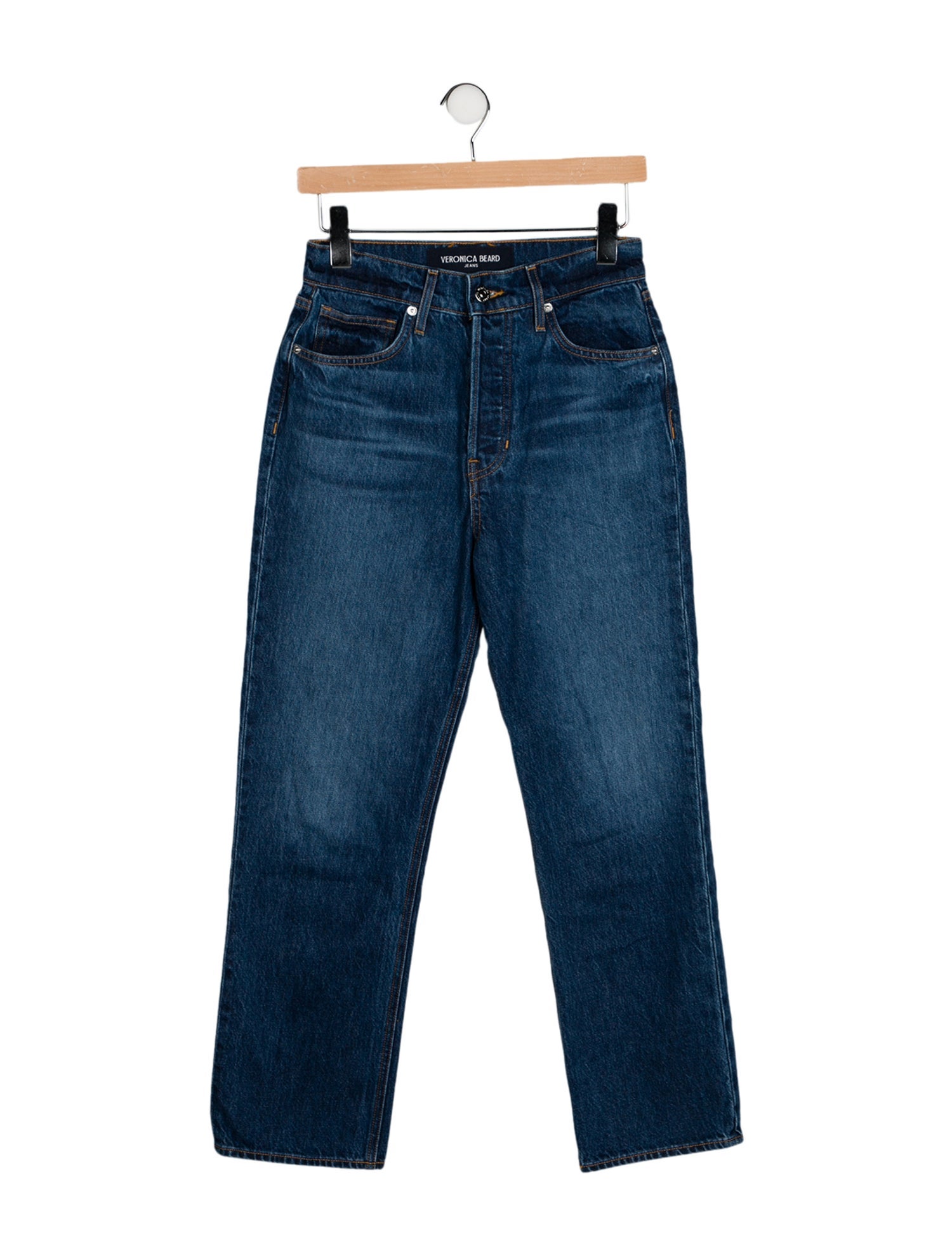 Veronica Beard High-Rise Straight Leg Jeans
