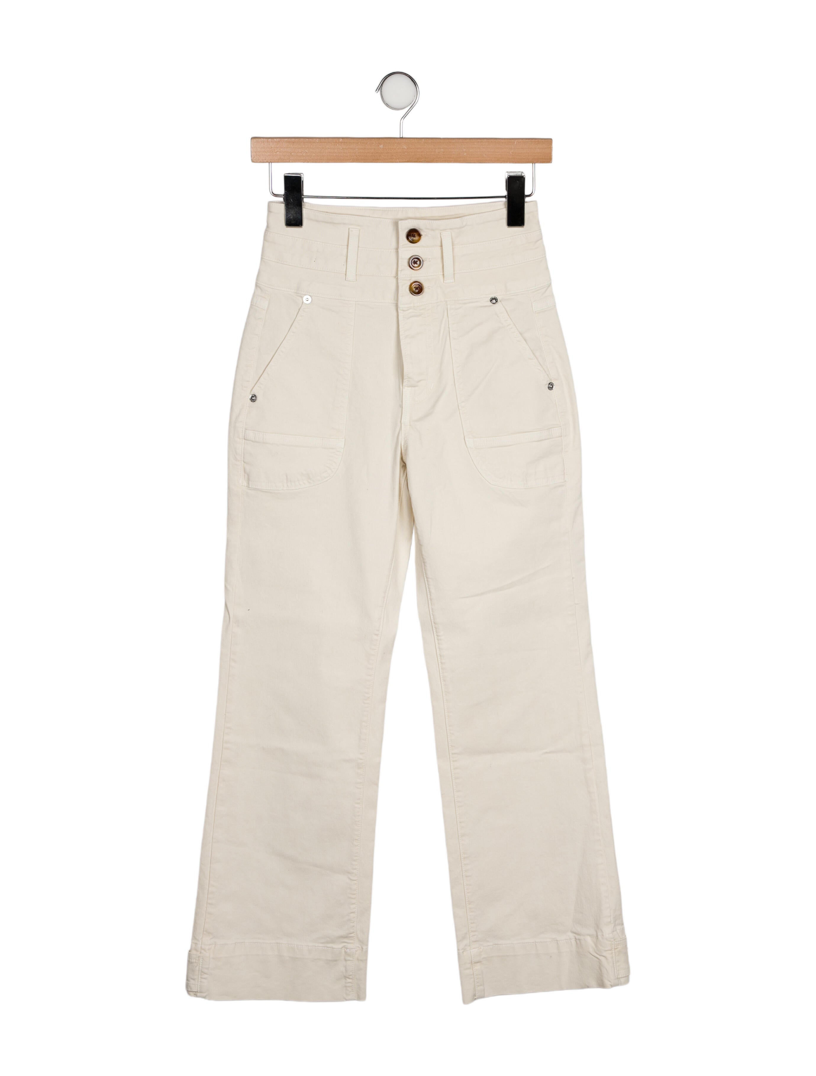 Veronica Beard High-Rise Wide Leg Jeans