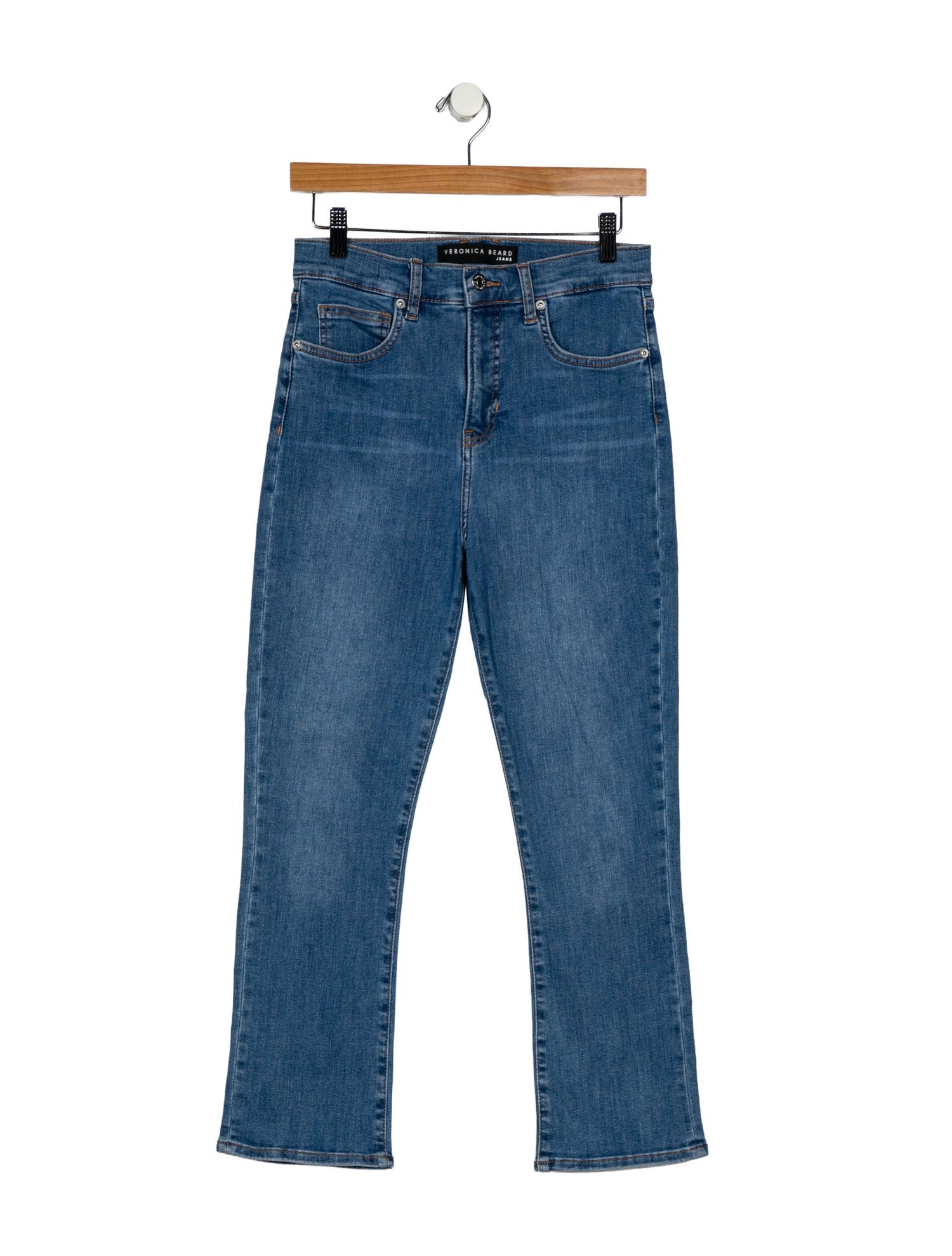 Veronica Beard Mid-Rise Straight Leg Jeans