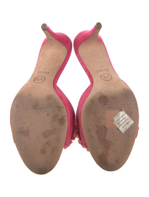 Veronica Beard Suede Floral Print Slides