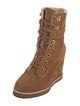 Veronica Beard Suede Lace-Up Boots