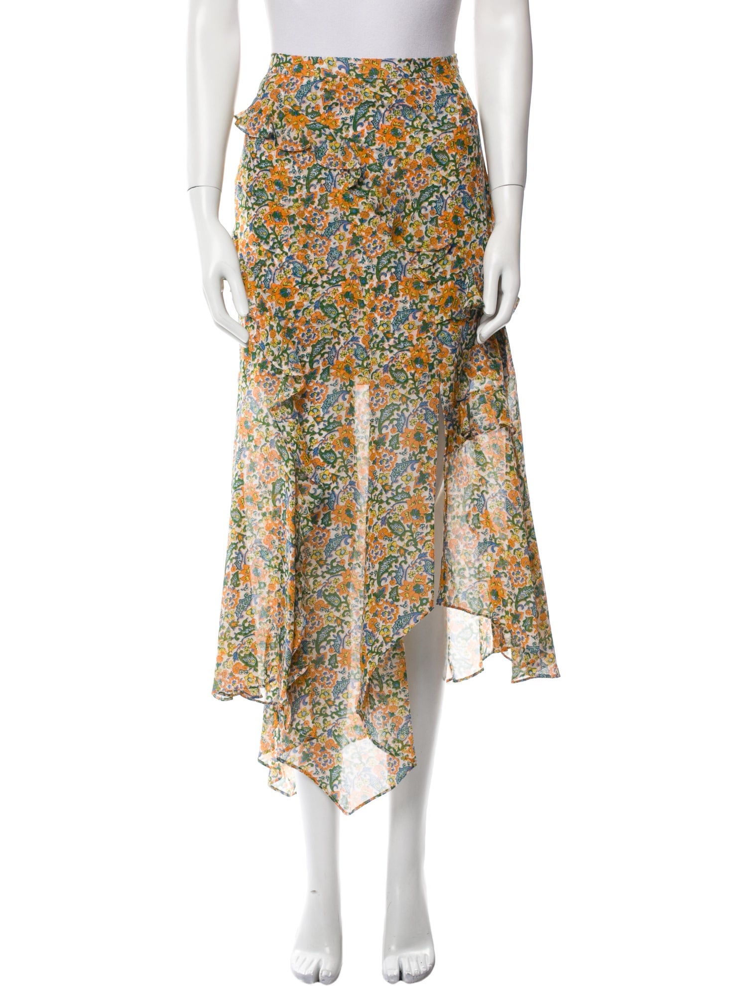 Veronica Beard Silk Long Skirt