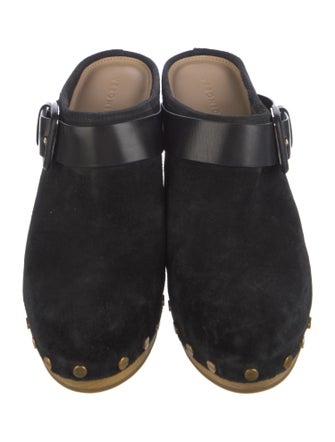 Veronica Beard Suede Studded Accents Mules