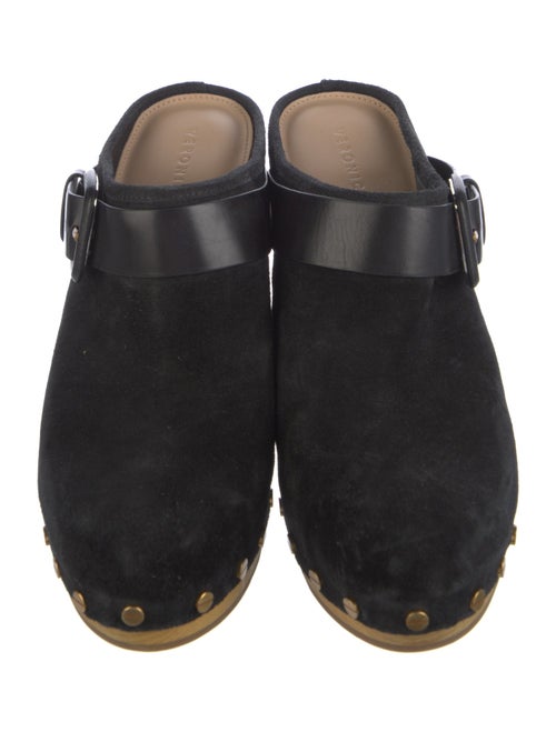 Veronica Beard Suede Studded Accents Mules