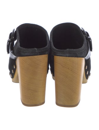 Veronica Beard Suede Studded Accents Mules