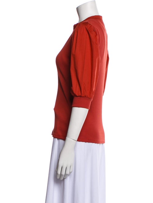 Veronica Beard V-Neck Three-Quarter Sleeve Polo