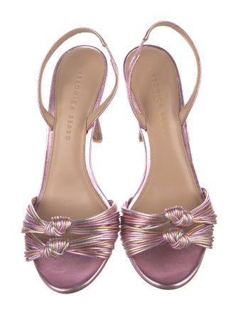 Veronica Beard Leather Slingback Sandals