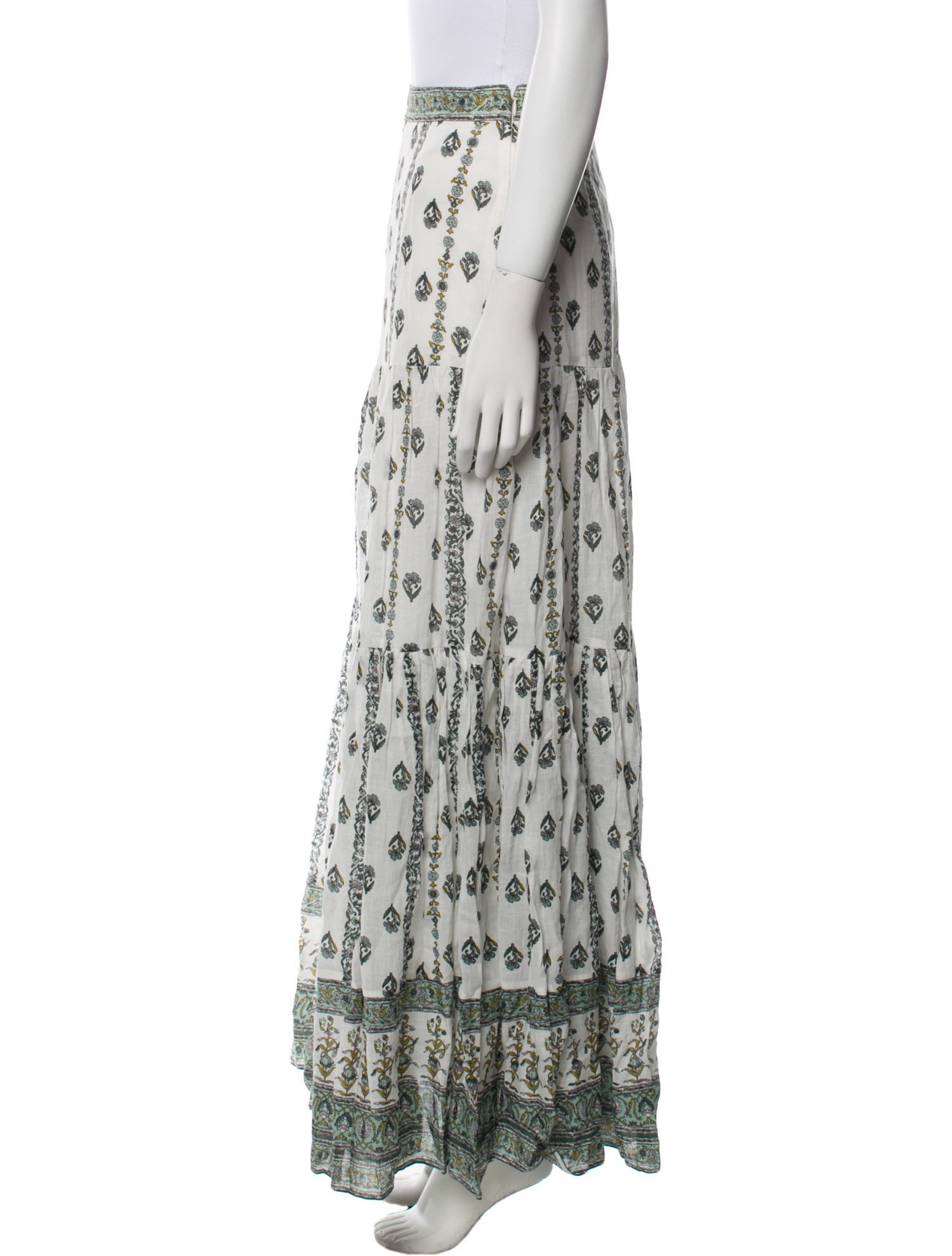 Veronica Beard Printed Long Skirt
