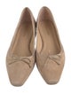 Veronica Beard Suede Bow Accents Ballet Flats
