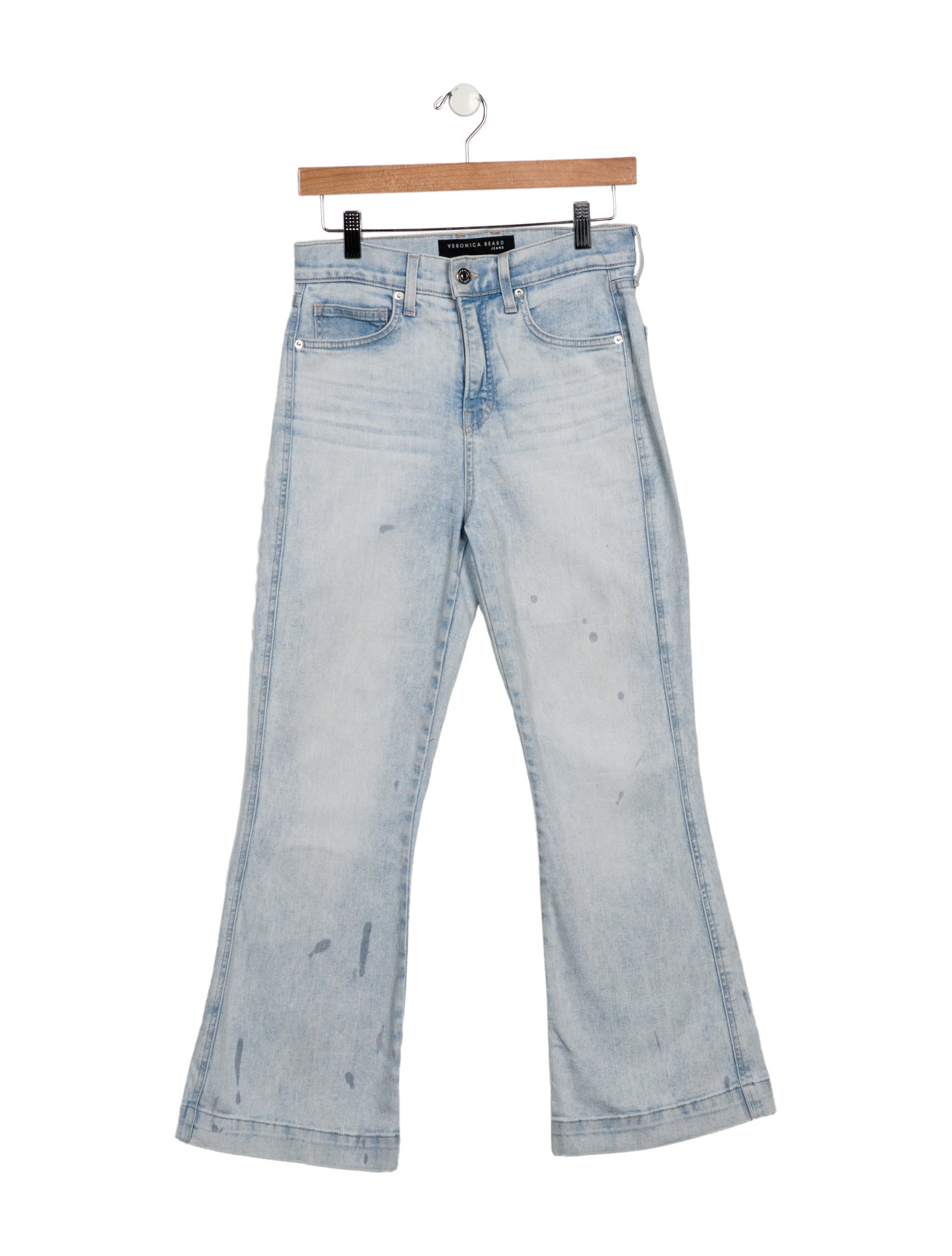 Veronica Beard Mid-Rise Wide Leg Jeans