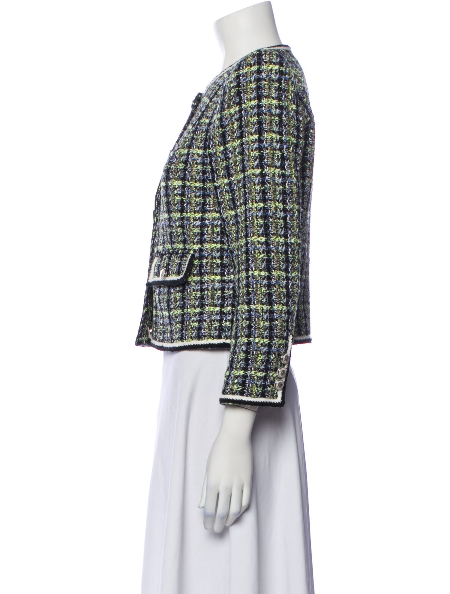 Veronica Beard Tweed Pattern Evening Jacket