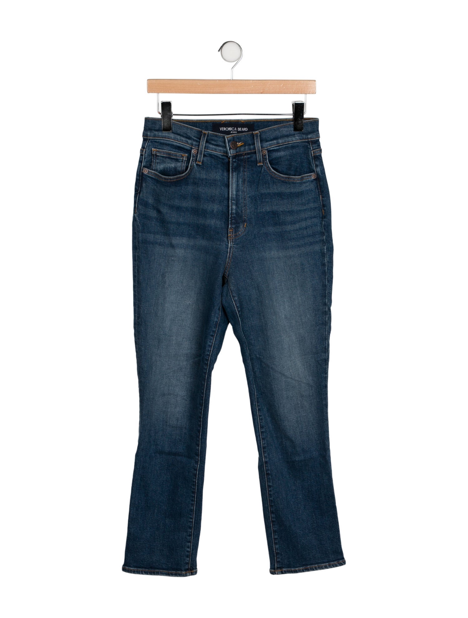 Veronica Beard High-Rise Straight Leg Jeans