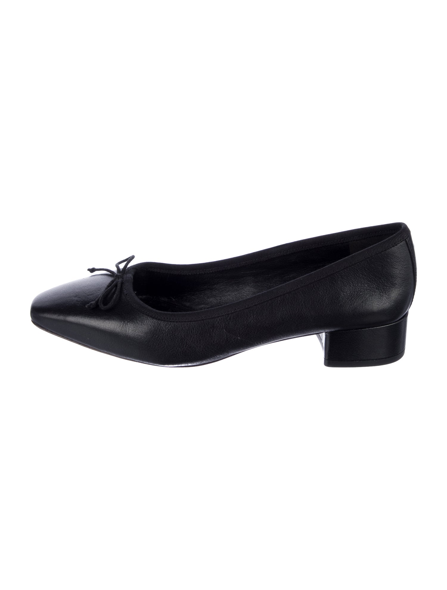 Veronica Beard Leather Grosgrain Trim Pumps