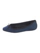 Veronica Beard Denim Bow Accents Ballet Flats