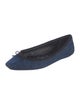 Veronica Beard Denim Bow Accents Ballet Flats