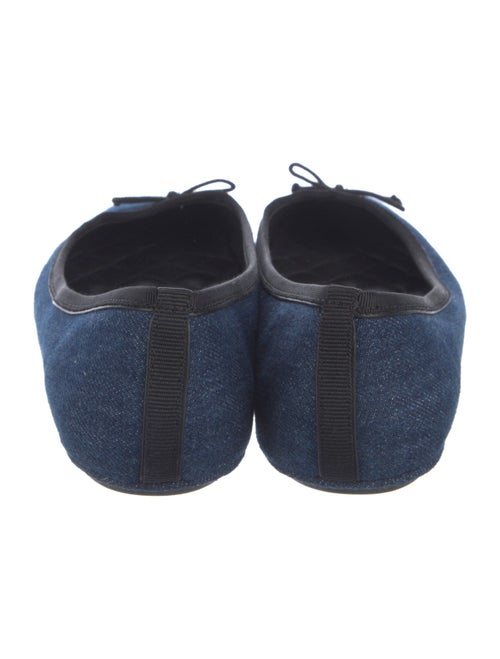Veronica Beard Denim Bow Accents Ballet Flats
