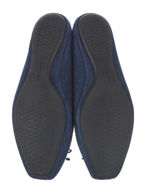 Veronica Beard Denim Bow Accents Ballet Flats