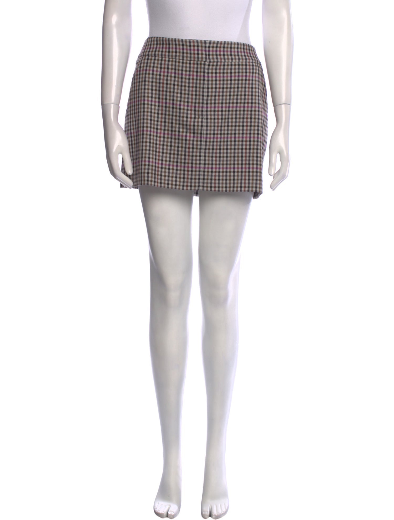 Veronica Beard Plaid Print Mini Skirt w/ Tags