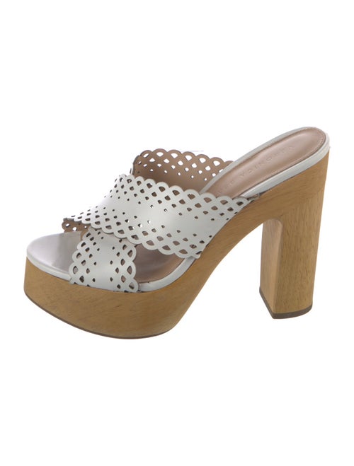 Veronica Beard Suede Scalloped Accent Slides