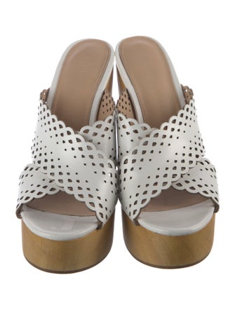 Veronica Beard Suede Scalloped Accent Slides